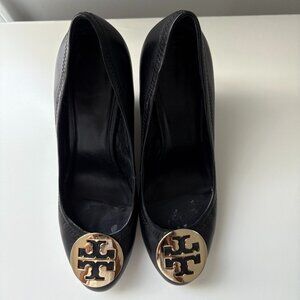 Tory Burch Black Wedge Heels